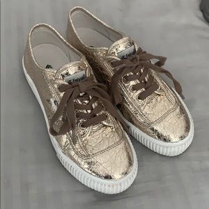 Gold sneakers